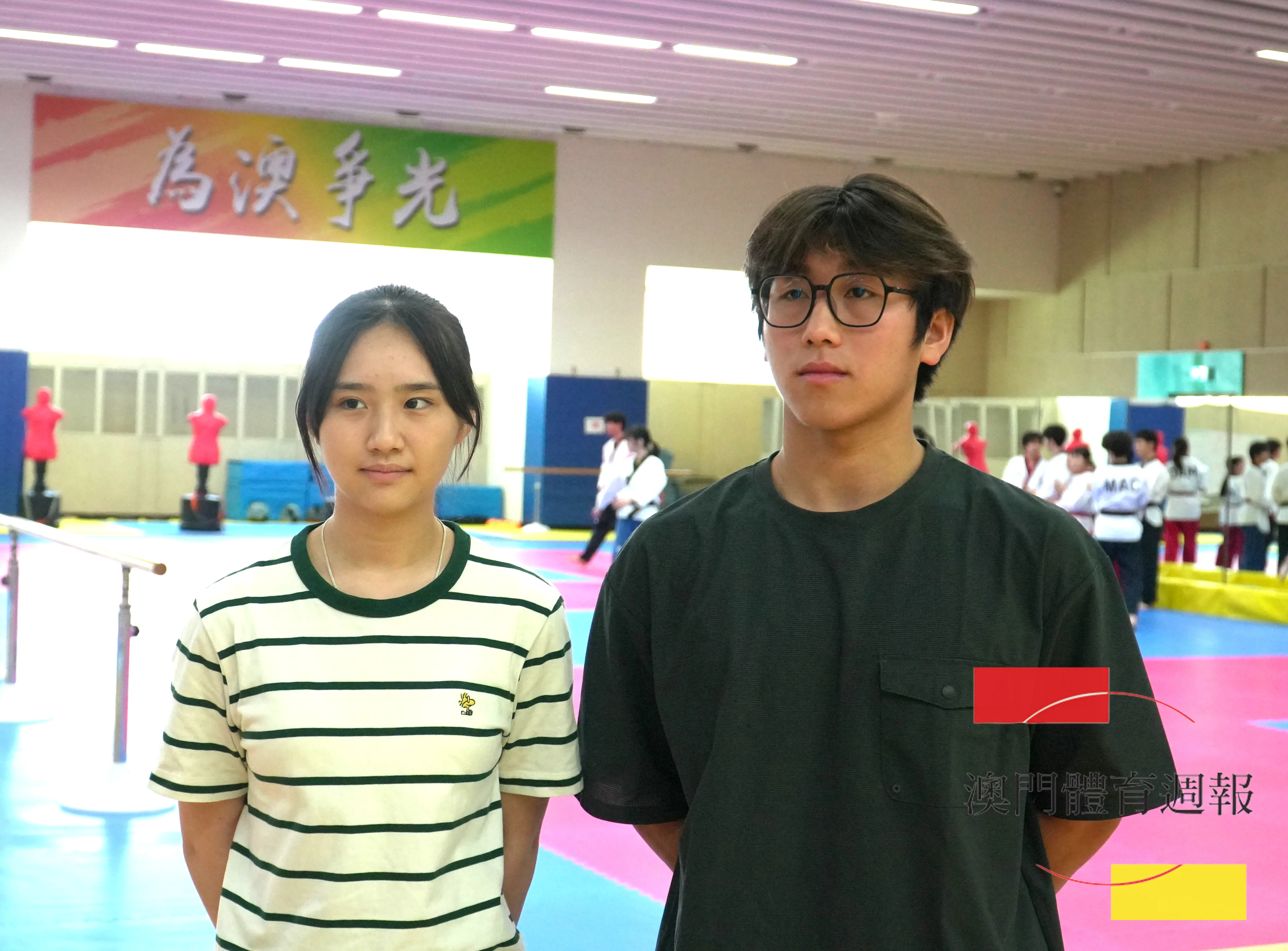 兩位年青跆拳道運動員對代表隊的紀律與專業設施印象深刻.JPG