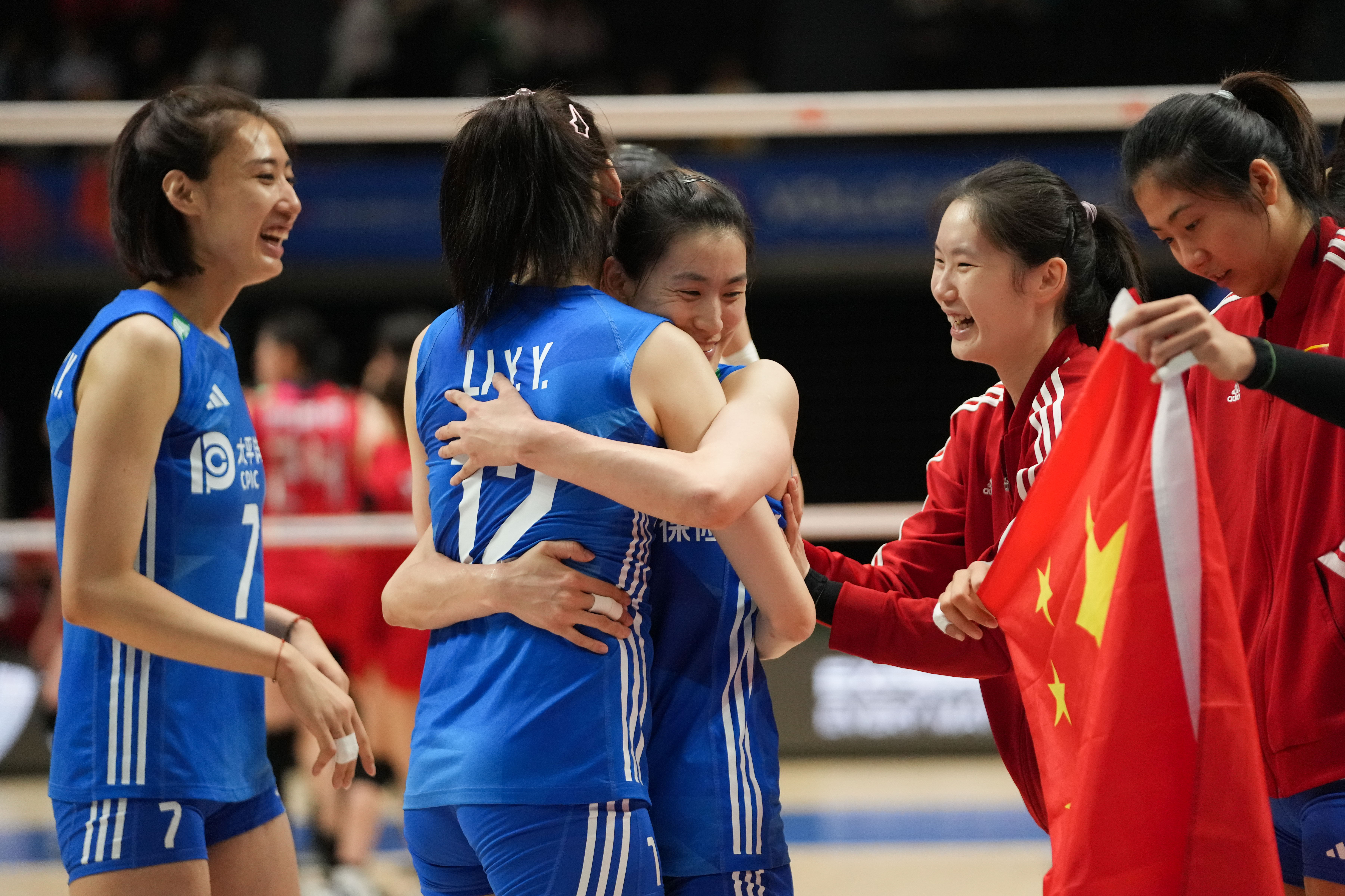 在日本名古屋舉行的2023世界女排聯賽分站賽中，中國隊以3比0戰勝日本隊。.JPG
